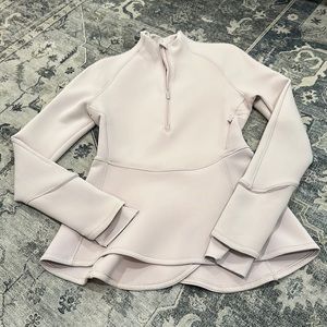 Peplum mauve lulu quarter zip